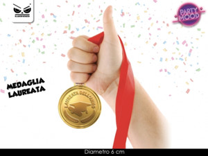 MEDAGLIA SCHERZOSA LAUREATA REGALO SCHERZO FESTA DI LAUREA LAUREATA DELL'ANNO