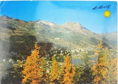 St Moritz Chantarella Corviglia Switzerland Postcard POSTED VTG