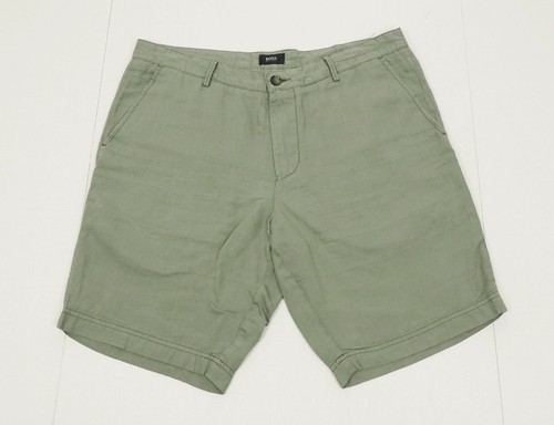 Hugo Boss Crigan Green Linen Cotton 