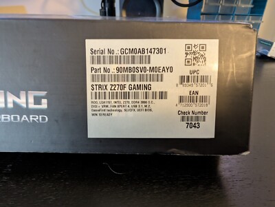 ASUS ROG Strix Z270F Gaming Motherboard, Intel Core i7-7700K CPU +