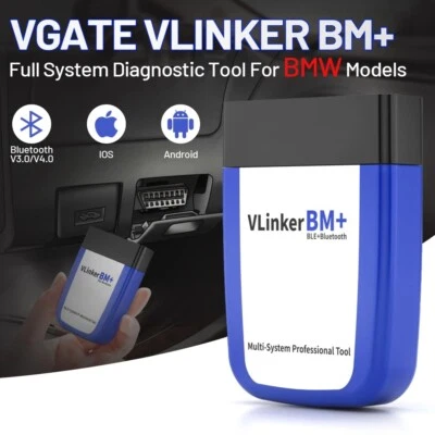Dispositivo de diagnóstico Vgate vLinker BM+ ELM327 Bluetooth 4.0 OBD2 escáner código intermitente