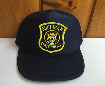 Vintage Wyandotte Michigan Police Mesh Trucker Hat Snapback Cap Sportcap One Size Fits All