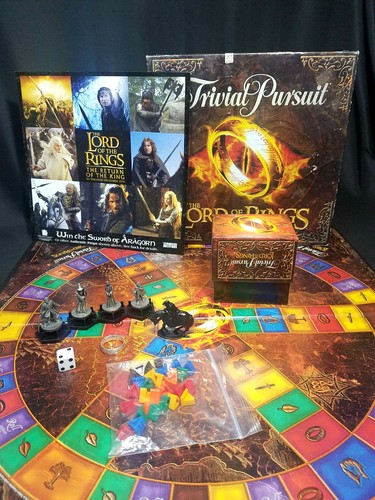 Trivial Pursuit Lord Of The Rings Trilogy Edition Pewter Figures Silvery Ring - Picture 2 of 12