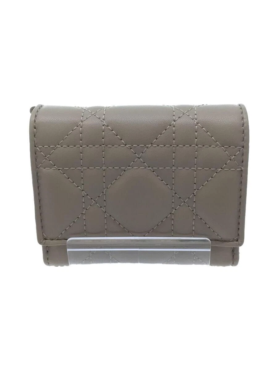 Portefeuille Christian Dior cuir beige femme vertical 9 horizontal 10