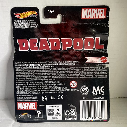 DEADPOOL Scooter Hot Wheels Marvel 1/64 Diecast Metal Real Riders 2022 BoxDamage - Picture 4 of 22