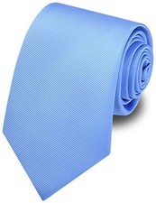 63''XL Tie Mens Extra Long Solid Woven Necktie for Men Big and Tall Light Blue