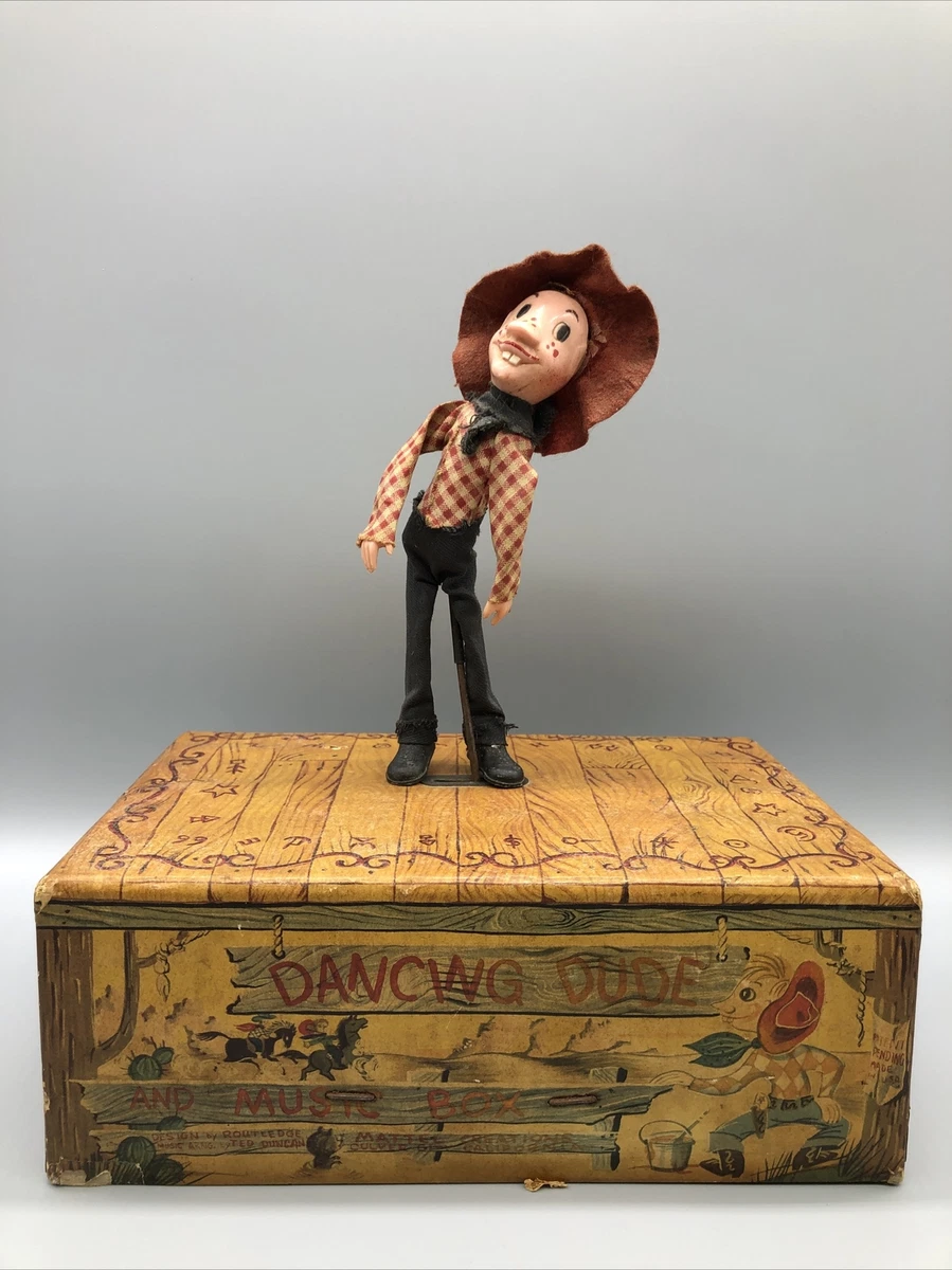 Vintage Mattel Dancing Dude Music Box Wind Up Toy Parts Only