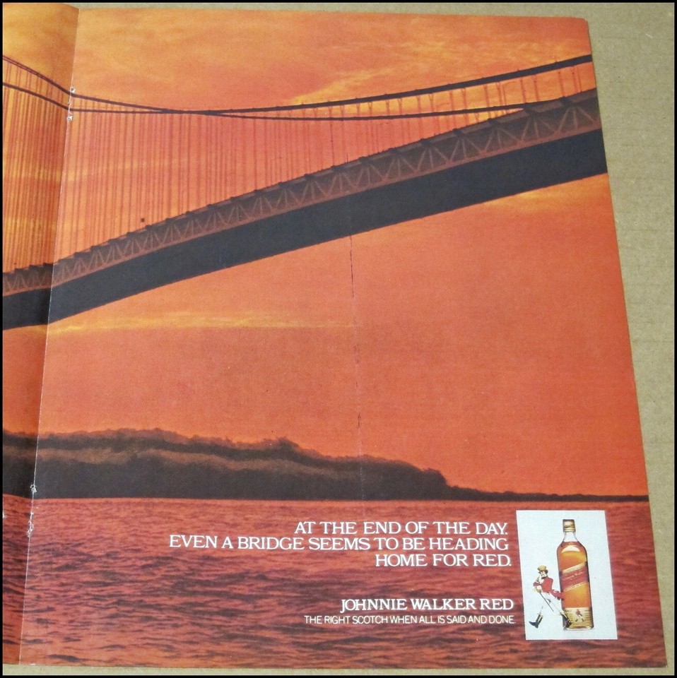 1979 Johnnie Walker Red Label Whisky 2 Page Print Ad Advertisement 1979 Johnnie Walker Red Label Whisky 2 Page Print Ad Advertisement