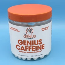 Genius Caffeine Pills 100Mg, Extended-Release  Caffeine / The Genius Brand 03/26