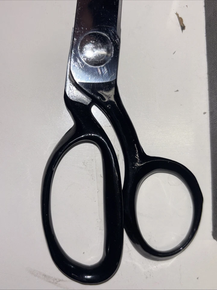 Vintage Clauss Dressmaker's Pinking Shears No. 4 Chrome Plated Scissors USA - Image 2 of 4