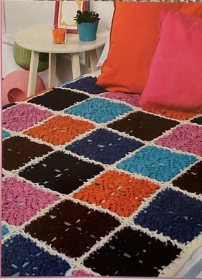 Häkelanleitung Pinwheel Blumen Überwurf - Decke