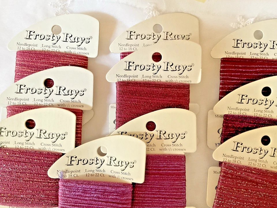 Rainbow Gallery Thread Frosty Rays Lot of 10 Metallic Assorted Dark Purples New - Image 2 of 4