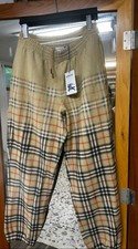 Burberry Check Cursive Logo Cotton Jogging Pa...