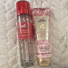 Bath Body Works x Milk Bar Peppermint Bark Truffle Mist Body Cream Set
