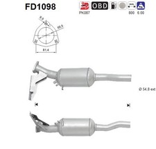 PARTIKELFILTER FÜR AUDI A6 ALLROAD C6 (4FH), AUDI A6 C6 (4F2) - AS FD1098