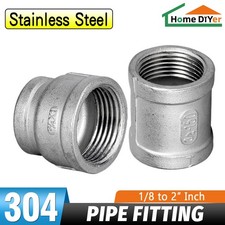 Stainless Steel 304 Full Coupling Female Pipe Fitting Muff Coupler Connector