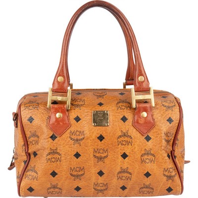 MCM Monogram Visetos Boston Handbag Tasche
