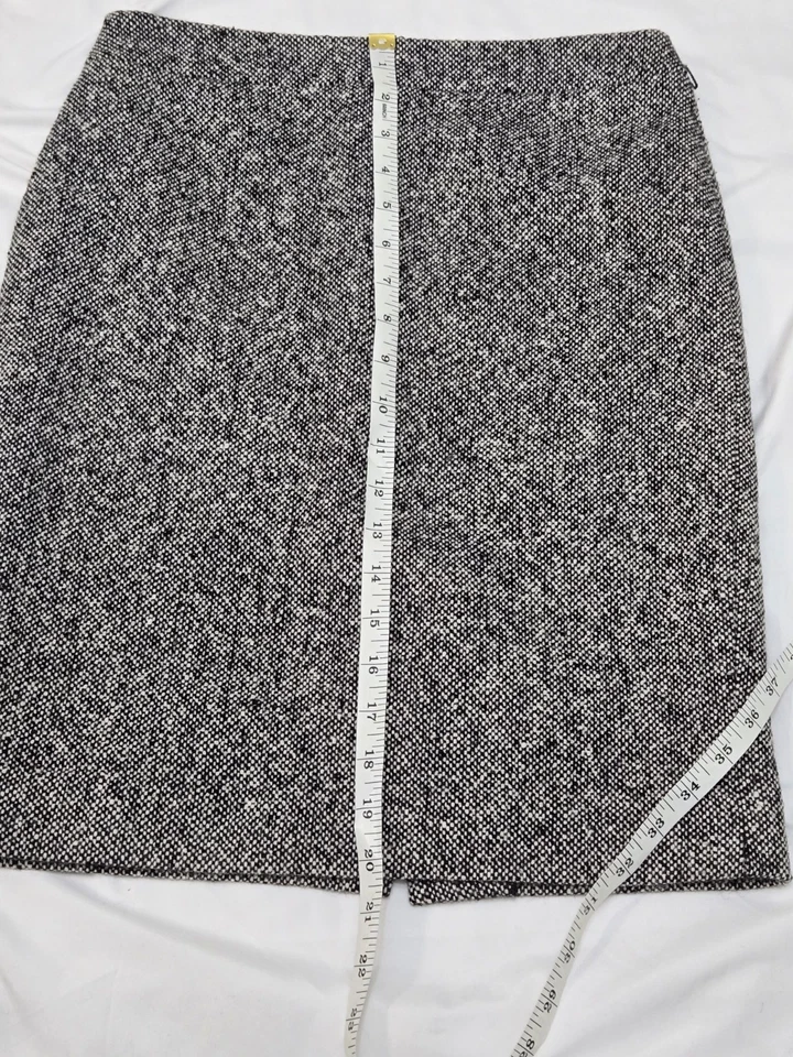 Vintage J Crew Skirt Womens Size 2 Gray Wool Blend Fully lined Academia Y2K USA - Image 4 of 4