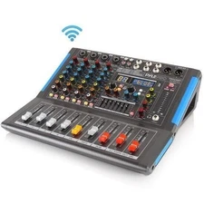 Pyle 4 Ch. Studio DJ Controller Audio Mixer w/Equalizer, MP3/CD Player PMXU46BT