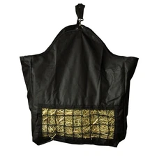 Intrepid International Slow Feed Hay Bag - Black, Adjustable Hay Bags for Hor...