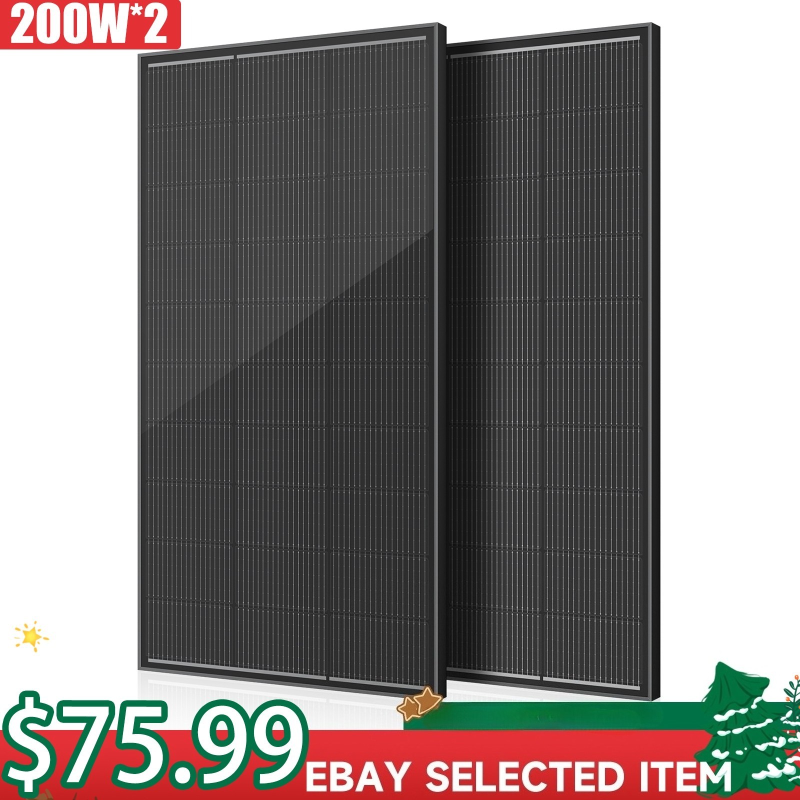 400W Solar Panel 12V Battery Charge RV Car Marine Home Off-G