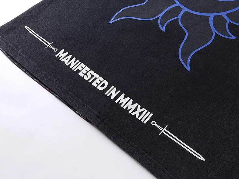 NUEVO Para Hombres Godspeed Urbano Estampado OVNI Camiseta Lavada Manga Corta Camiseta Talla S-XL Foto 4 de 4