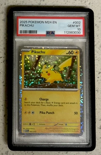 2025 McDonald’s Pikachu Promo Holo Psa 10 Gem Mint #002