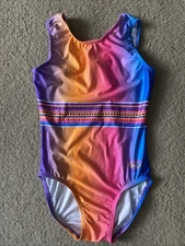 Girls GK Simone Biles Gymnastics Leotard Size CL Large Sleeveless