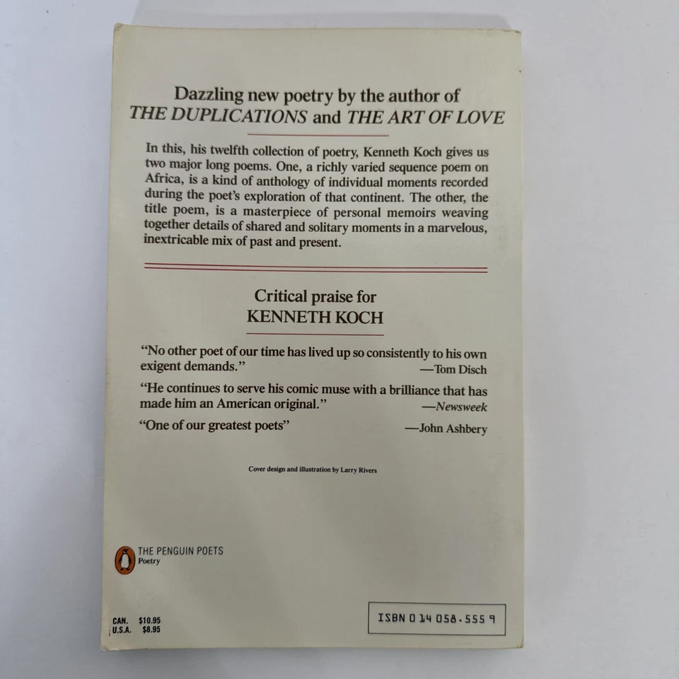 On the Edge Poems by Kenneth Koch (Viking Penguin, 1986) - Image 2 of 2