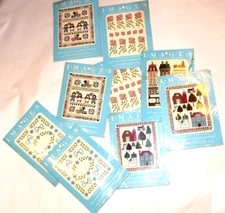 VTG 1970s-80s MEYERCORD 'IMAGES' TRANSFER ART RUB-ON REAL PAINT DECALS! 9 PACKS!