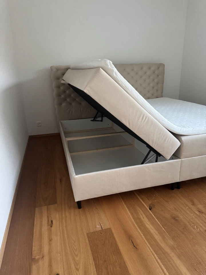 boxspringbett 200x200 mit bettkasten - Bild 2 von 2