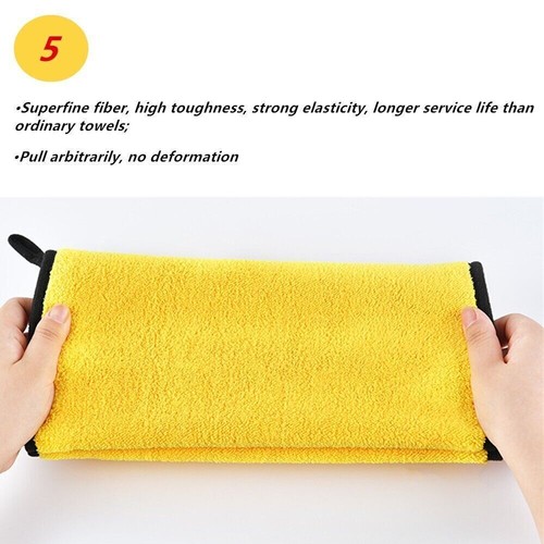 11.8x11.8"Thick Plush Microfiber Absorbent Cleaning Detailing Cloth Drying Towel - Picture 9 of 17