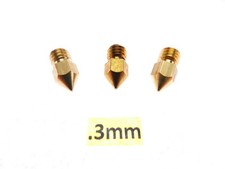 3 qty .3mm 3D Printer Nozzle for MK7 MK8 makerbot RepRap 1.75mm ABS PLA