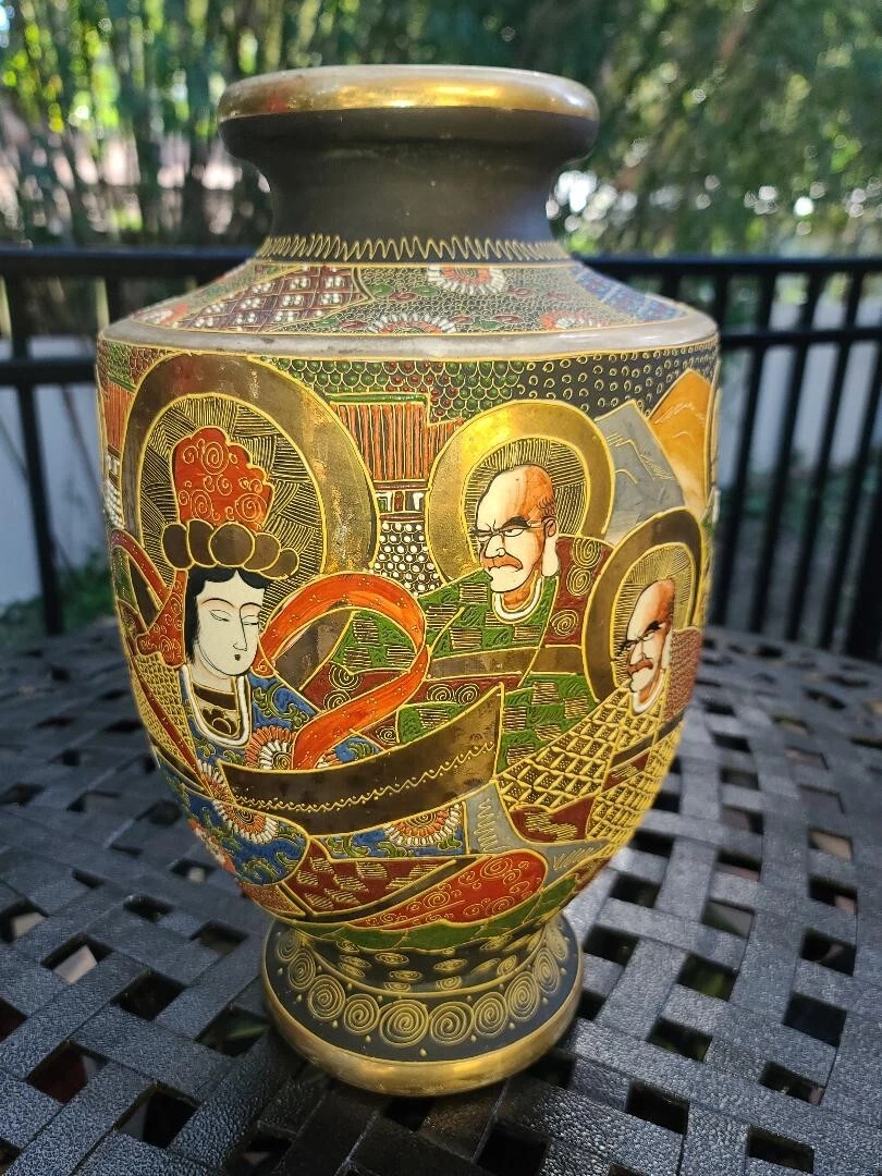 陶瓷古董原始1850-1899 年日本花瓶| eBay