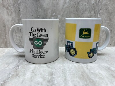 John Deere Coffee Mugs   No Chips or Cracks / New Never Used 2 nice Mugs