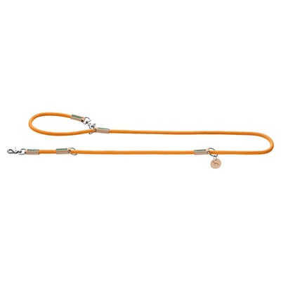 Hunter Verstellbare Hundeleine Malia apricot/natur, 3-fach, Made in Germany