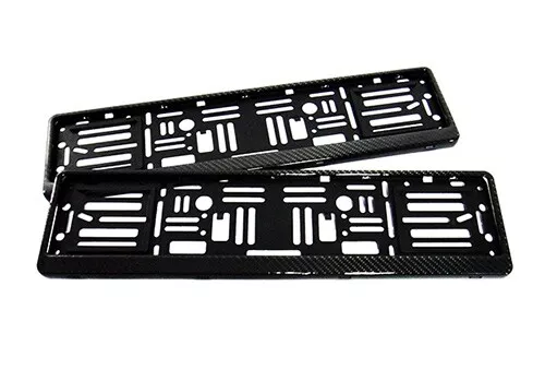 2x Soporte de matrícula marco envolvente de fibra de carbono real GB UE fibra de carbono - Imagen 3 de 12