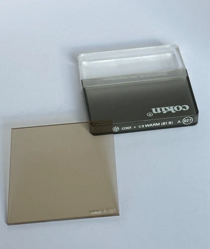 Cokin A series 81B  Colour Conversion (Warm), COEF + 1/3.   A 027 Filter & Case