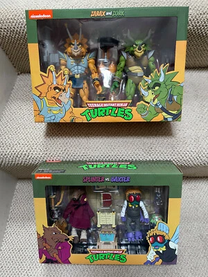 NECA TMNT Zarax and Zork & Splinter vs Baxter figure 2-pack lot Target Exclusive - Image 1 of 4
