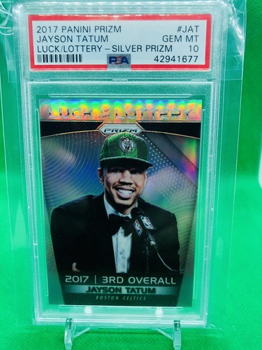 Jayson Tatum [Silver Prizm] #JAT 2017 Panini Prizm Luck of the Lottery card