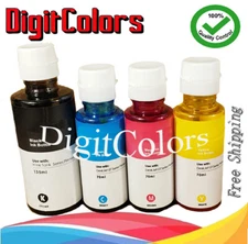 Digit Colors 4 Pack GT53XL GT52 Refill ink for use h Smart Tank Printer BKCMY 