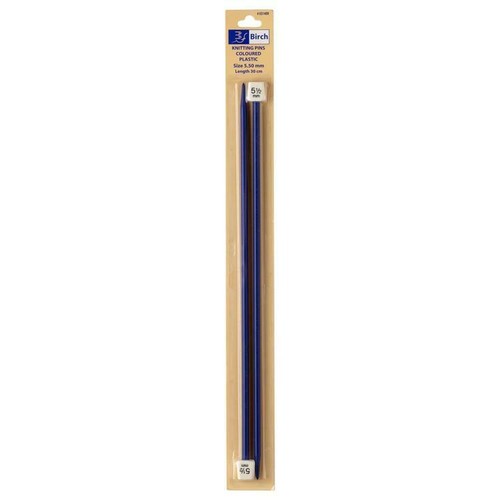 BIRCH KNITTING PINS - COLOURED PLASTIC - 35CM LENGTH - Picture 7 of 11