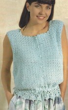  Ladies Summer Camisole Cotton Top Crochet Pattern 4ply1129