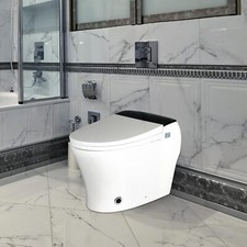 EUROTO Luxury Smart Toilet Bidet Auto Lid Warm Water Adjustable Pressure 3 Users