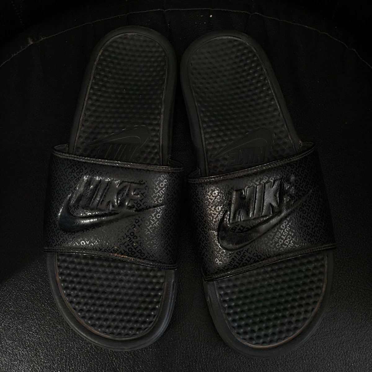 Nike Slides Mens Size 12 Black Slippers