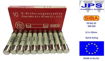SIBA 70 065 63 6.3x32mm Fast Acting Ceramic Fuse typeF 500V Pick A Rating x5/x10
