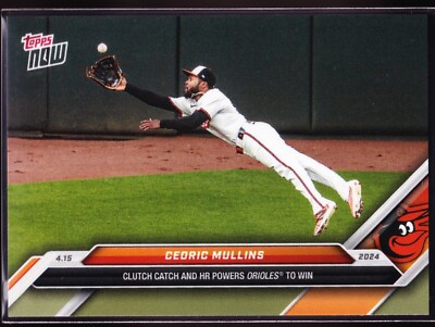 Cedric Mullins Orioles HR & Robs Twins Kyle Farmer 2024 TOPPS NOW #80 Base SP