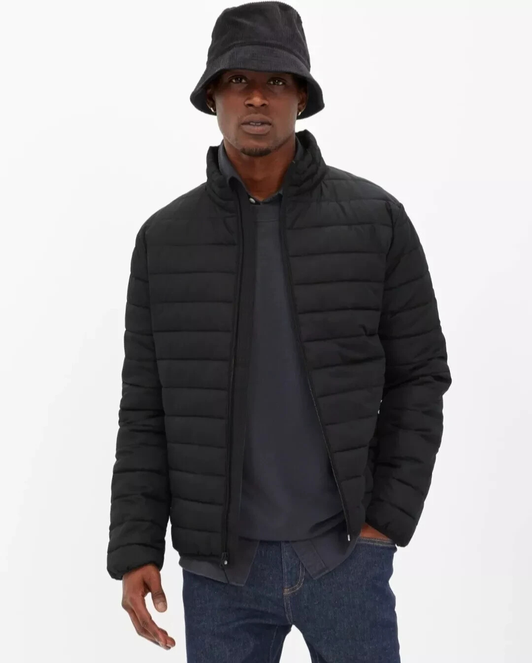 GAP ColdControl Lightweight Puffer Jacket Black W… - image 1