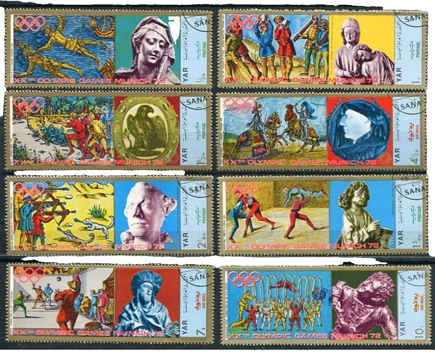 Cancelled to Order/CTO Used Air Mail Sports Postal Stamps