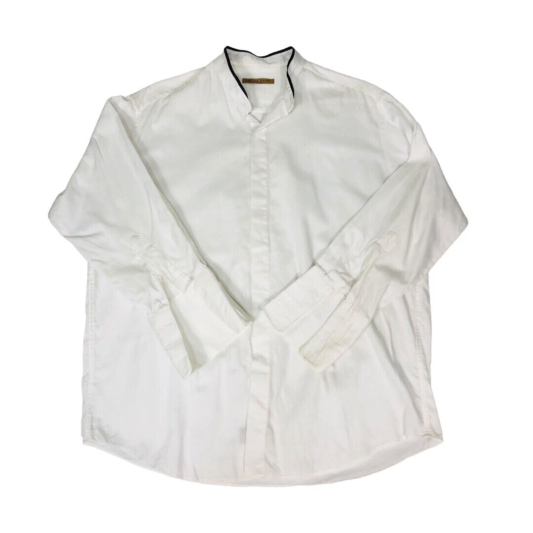 Botón Casual sólido algodón Donna Karan-Down Shirts for Men